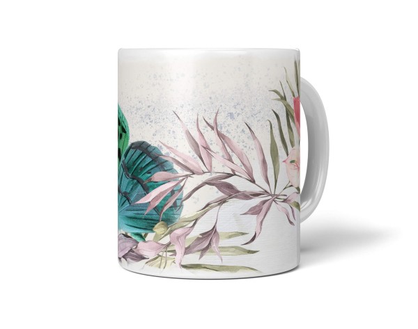 Dekorative Tasse mit schönem Motiv Schmetterling Vintage Blumen Blüten Sommer Kunstvoll