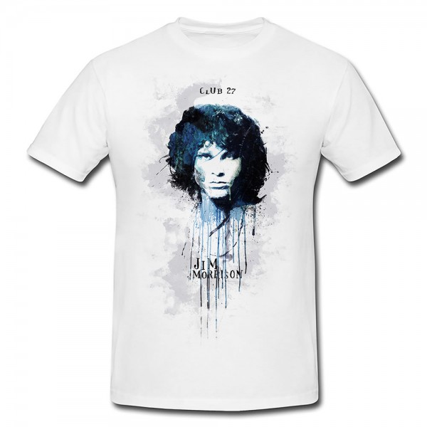 Jim Morrison Premium Herren und Damen T-Shirt Motiv aus Paul Sinus Aquarell