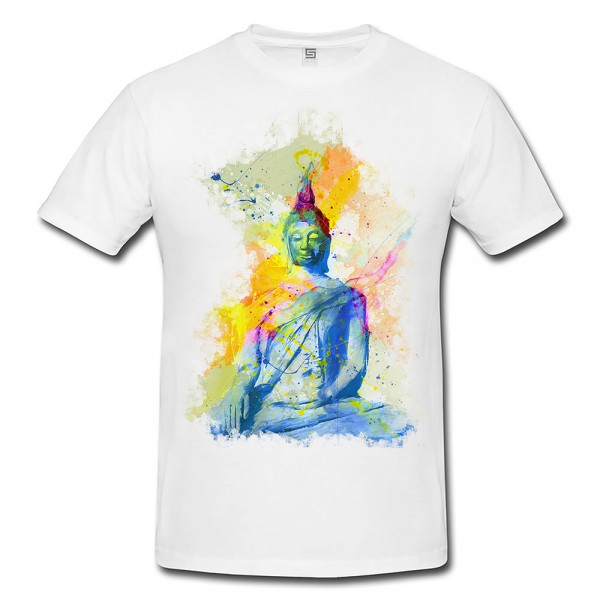 Buddha I Herren T- Shirt , Stylisch aus Paul Sinus Aquarell Color