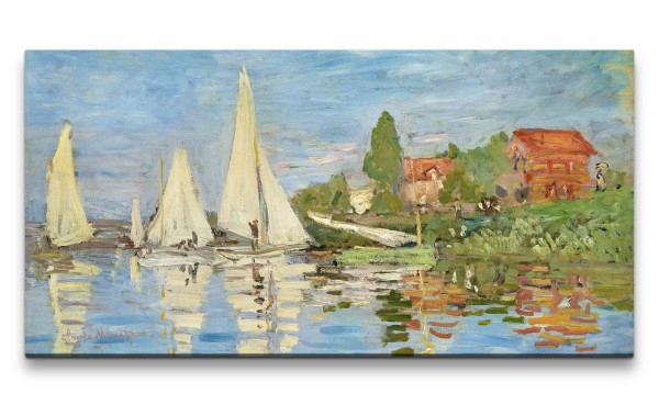 Remaster 120x60cm Claude Monet Impressionismus weltberühmtes Wandbild Regattas at Argenteuil
