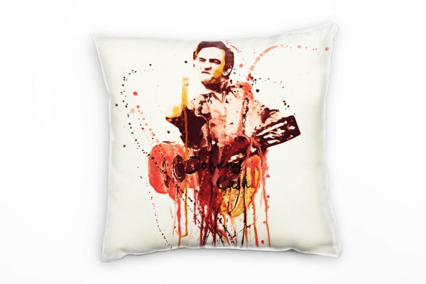 Johnny Cash Deko Kissen Bezug 40x40cm für Couch Sofa Lounge Zierkissen