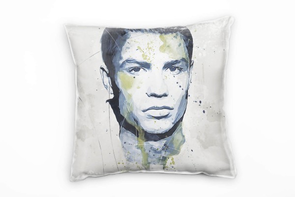 Cristiano Ronaldo V Deko Kissen Bezug 40x40cm für Couch Sofa Lounge Zierkissen