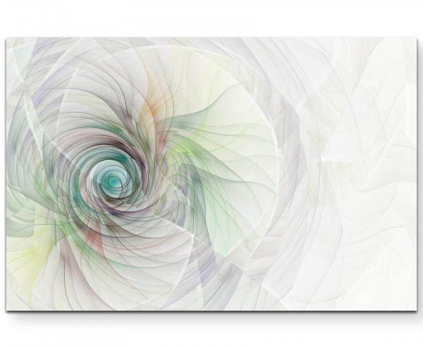 Abstraktes Bild  Spirale aus feinen bunten Linien - Leinwandbild