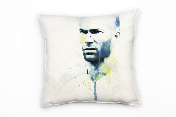 Zinedine Zidane I Deko Kissen Bezug 40x40cm für Couch Sofa Lounge Zierkissen
