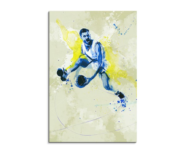 Basketball III 90x60cm SPORTBILDER Paul Sinus Art Splash Art Wandbild Aquarell Art