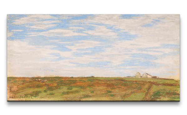 Remaster 120x60cm Claude Monet Impressionismus weltberühmtes Wandbild Landschaft Horizont Himmel Zei