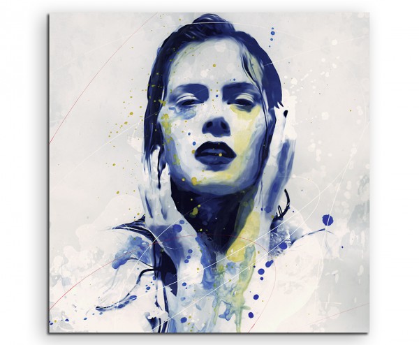 Amy Adams Splash 60x60cm Kunstbild als Aquarell auf Leinwand