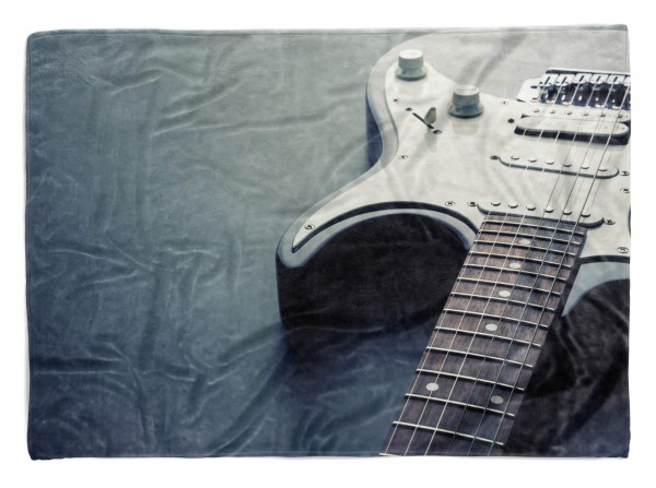 Handtuch Strandhandtuch Saunatuch Kuscheldecke mit Fotomotiv E-Gitarre Gitarre