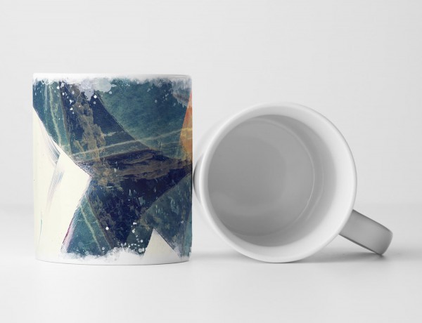 Tasse Geschenk stilvoll moderne Kaffeetasse türkis 