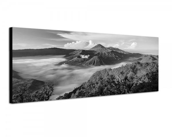 150x50cm Indonesien Nationalpark Berge Wald Nebel