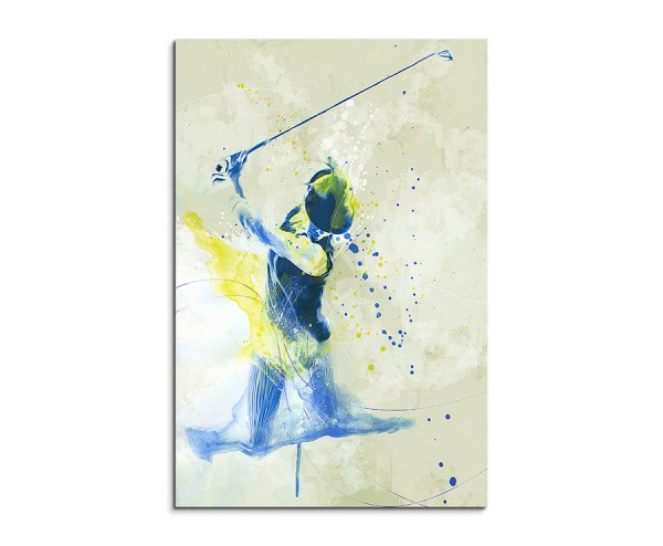 Golf III 90x60cm SPORTBILDER Paul Sinus Art Splash Art Wandbild Aquarell Art