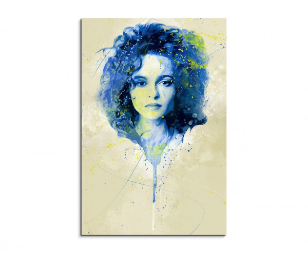 Helena Bonham Aqua 90x60cm Wandbild Aquarell Art