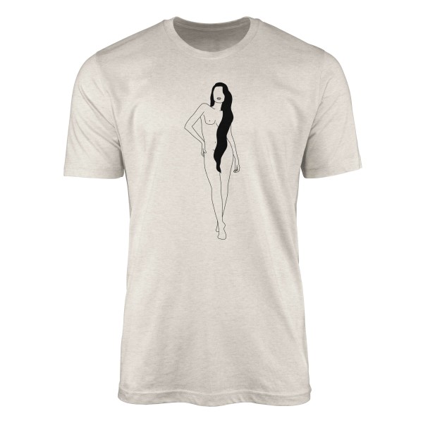 Herren Shirt 100% gekämmte Bio-Baumwolle T-Shirt hübsche Frau Grafik Motiv Nachhaltig Ökomode aus e