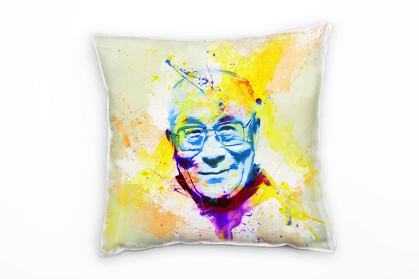Dalai Lama Deko Kissen Bezug 40x40cm für Couch Sofa Lounge Zierkissen