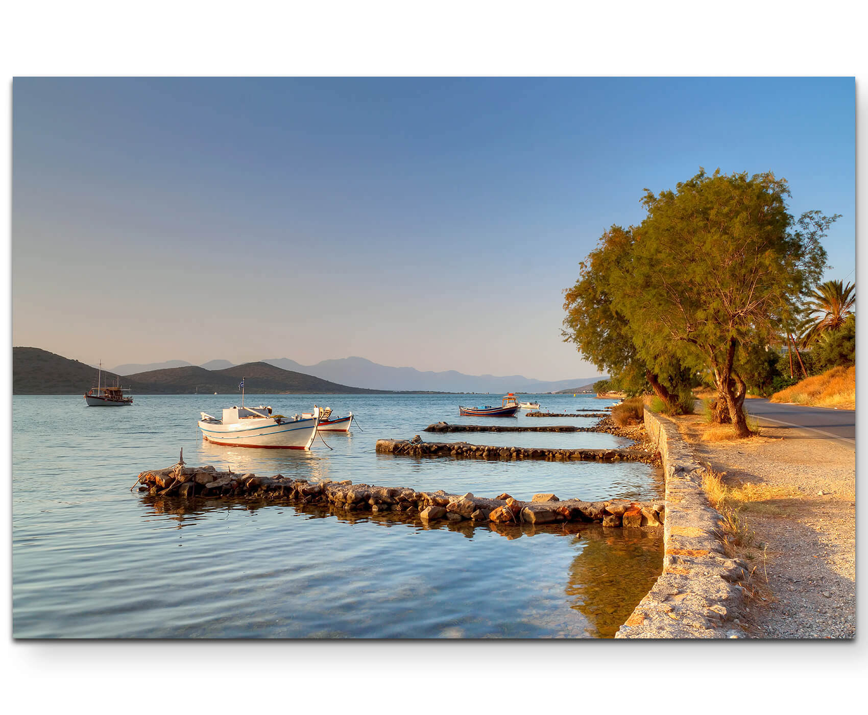Leinwandbild 120x80cm auf Keilrahmen Griechenland,Mittelmeer,Insel,Küste,Strand 