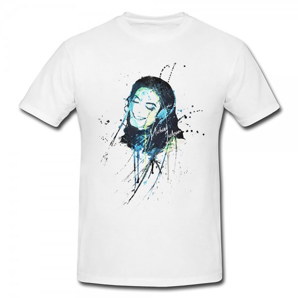 Michael Jackson III Premium Herren und Damen T-Shirt Motiv aus Paul Sinus Aquarell