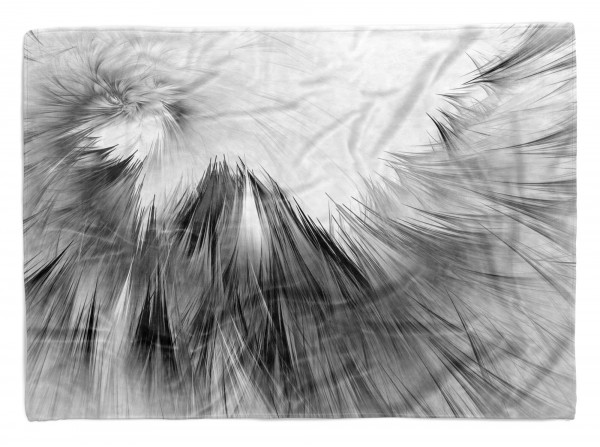 Handtuch Strandhandtuch Saunatuch Kuscheldecke mit Fotomotiv Schwarz Weiß Abstrakt Auffal