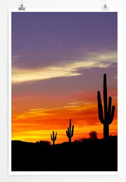 Landschaftsfotografie  Wilder Westen bei Sonnenaufgang 60x90cm Poster