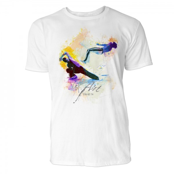 Capoeira Banda Sinus Art ® T-Shirt Crewneck Tee with Frontartwork