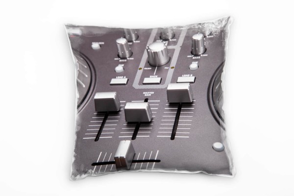 künstlerische Fotografie, Mischpult, grau, schwarz Deko Kissen 40x40cm für Couch Sofa Lounge Zierk