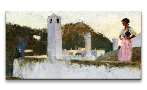 Remaster 120x60cm John Singer Altmeister Weltberühmt zeitlose Kunst View of Capri Italien