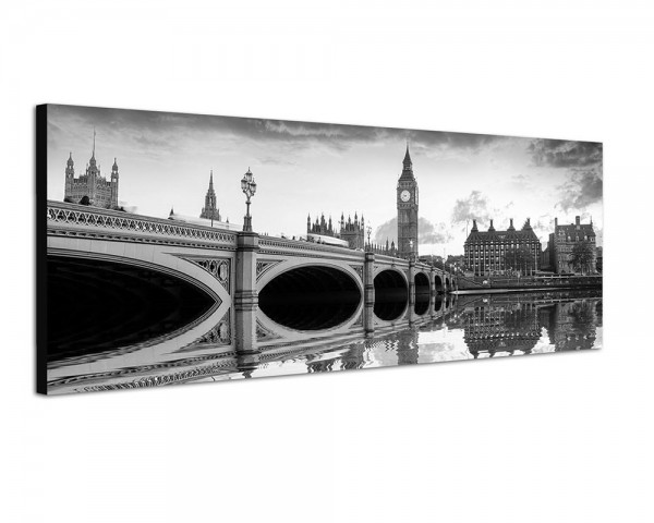 150x50cm London Westminster Bridge Big Ben Spiegelung