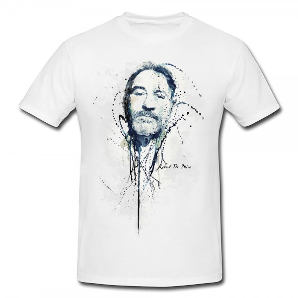 Robert De Niro Premium Herren und Damen T-Shirt Motiv aus Paul Sinus Aquarell