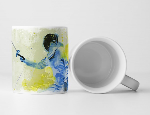 Fechten Tasse als Geschenk, Design Sinus Art