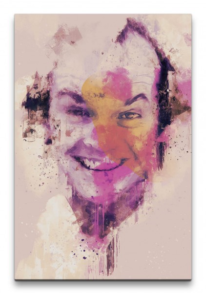 Jack Nicholson Porträt Abstrakt Kunst Schauspieler Kult 60x90cm Leinwandbild