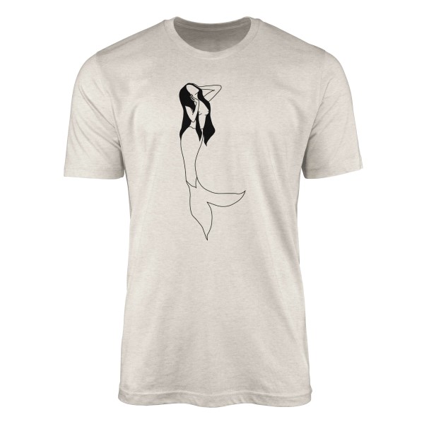 Herren Shirt 100% gekämmte Bio-Baumwolle T-Shirt Meerjungfrau Motiv Nachhaltig Ökomode aus erneuerb