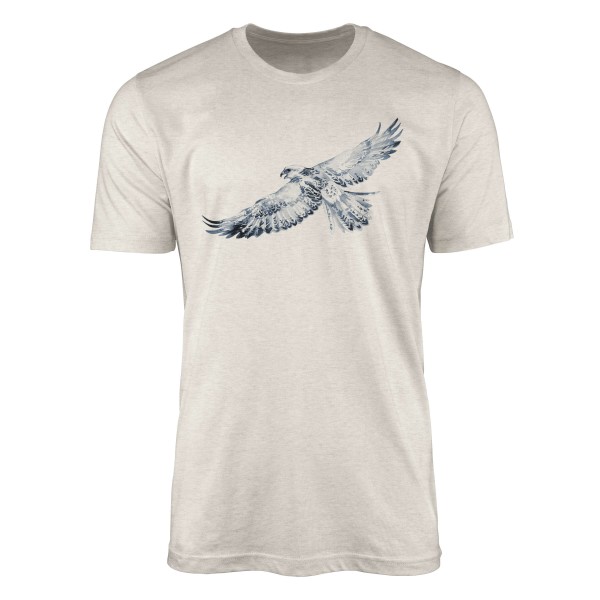 Herren Shirt Organic T-Shirt Aquarell Motiv Falke Bio-Baumwolle Ökomode Nachhaltig Farbe
