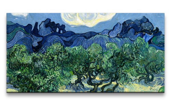 Remaster 120x60cm Vincent van Gogh's Olive Trees Farbenfroh Impressionismus zeitlose Kunst Altmeiste