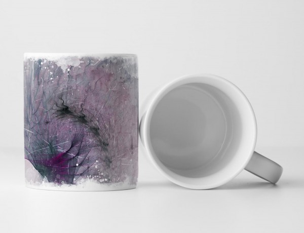 Tasse Geschenk violett-graue Färbung