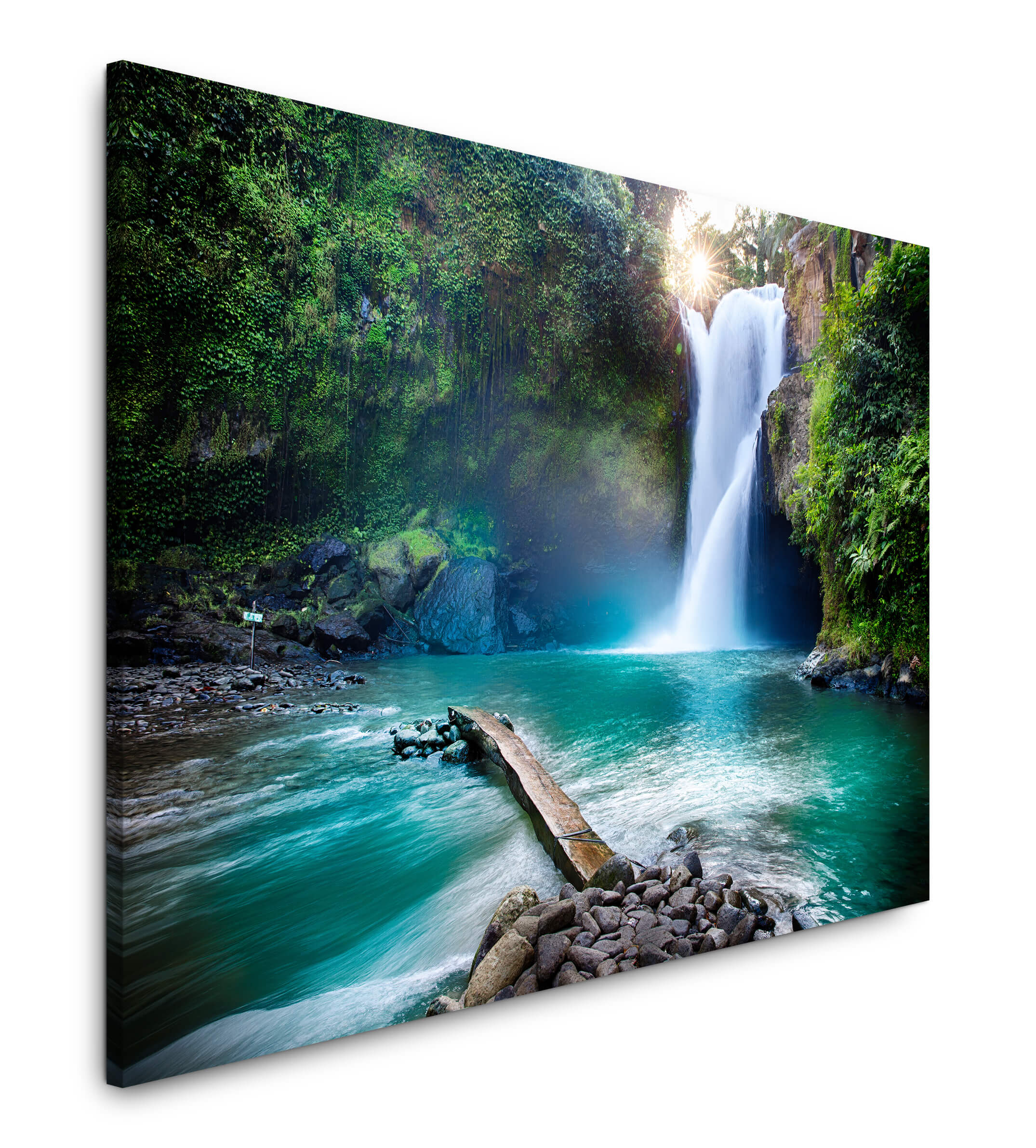 Wasserfall aus einem Berg Wandbild in verschiedenen Größen | Sinus Art GmbH  - Einzigartige Designs, Geschenke , Wandbilder & Wohnaccessoires zu fairen  Preisen