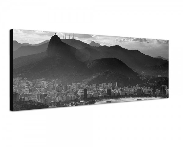150x50cm Rio De Janeiro Meer Stadt Berge Dämmerung