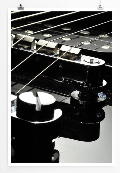 60x90cm Künstlerische Fotografie Poster E-Gitarre im Detail