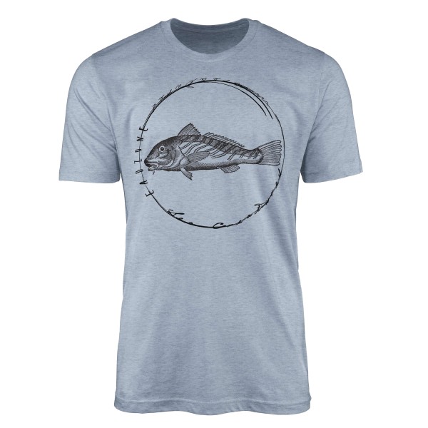 T-Shirt Tiefsee Fische - Serie: Sea Creatures , feine Struktur und sportlicher Schnitt / Sea 066