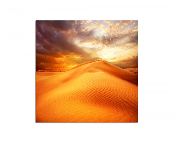 80x80cm Wüste Düne Sand Hitze Wolken