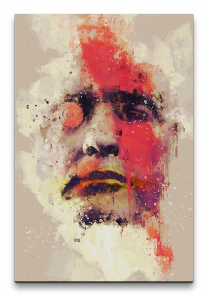 Apocalypse Now Marlon Brando Porträt Abstrakt Kunst Kultfilm Rot 60x90cm Leinwandbild