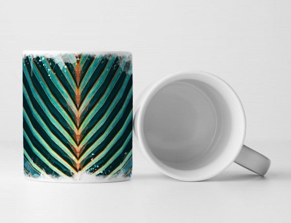 Tasse Geschenk Palmenblatt – Nahaufnahme