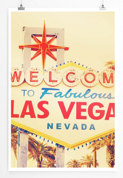 Urbane Fotografie  Welcome to Las Vegas Nevada 60x90cm Poster