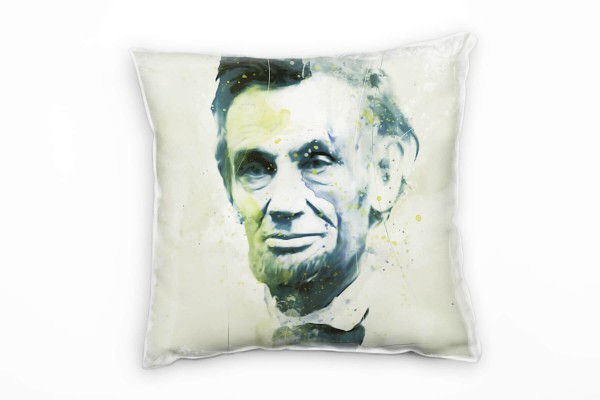 Abraham Lincoln I Deko Kissen Bezug 40x40cm für Couch Sofa Lounge Zierkissen