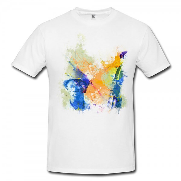 Jazz Spieler Cuba Herren T- Shirt , Stylisch aus Paul Sinus Aquarell Color