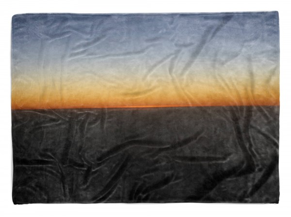 Handtuch Strandhandtuch Saunatuch Kuscheldecke mit Fotomotiv Abstrakt Sonnenuntergang Hor