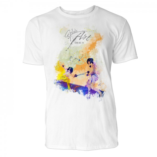 Fechten Duell Sinus Art ® T-Shirt Crewneck Tee with Frontartwork