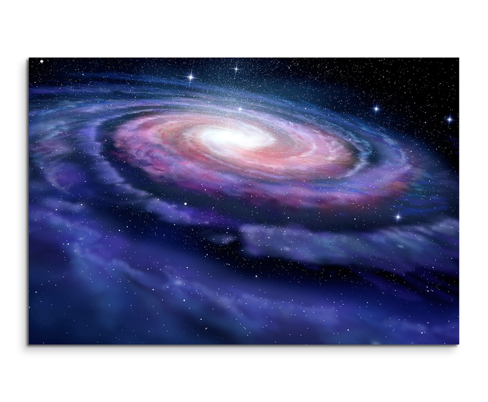 Illustration Spiralfoermige Galaxie auf Leinwand