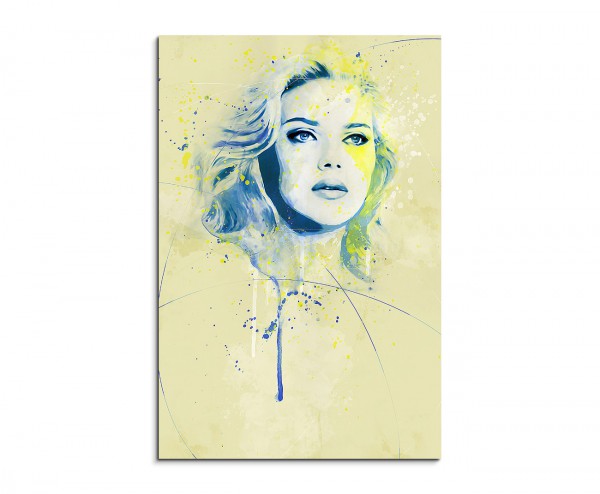 Scarlett Johansson Aqua 90x60cm Wandbild Aquarell Art