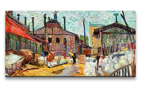 Remaster 120x60cm Vincent van Gogh Impressionismus Weltberühmtes Gemälde The Factory Zeitlos
