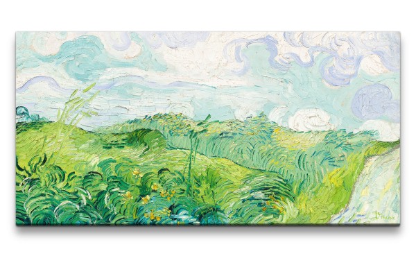 Remaster 120x60cm Green Wheat Fields Vincent Van Gogh Farbenfroh Zeitlos Weltberühmt Feld
