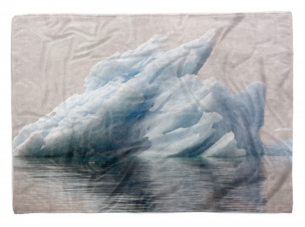 Handtuch Strandhandtuch Saunatuch Kuscheldecke mit Fotomotiv Eisberg Eis Wasser